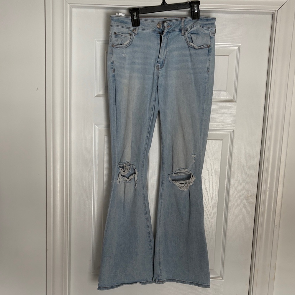 American Eagle Outfitters Light Blue Flare Jeans